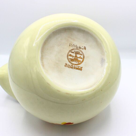 Vintage Hall Ball Pitcher Autumn Leaf Pattern Large Jug Dining Table Fall Decor - Picture 4 of 7